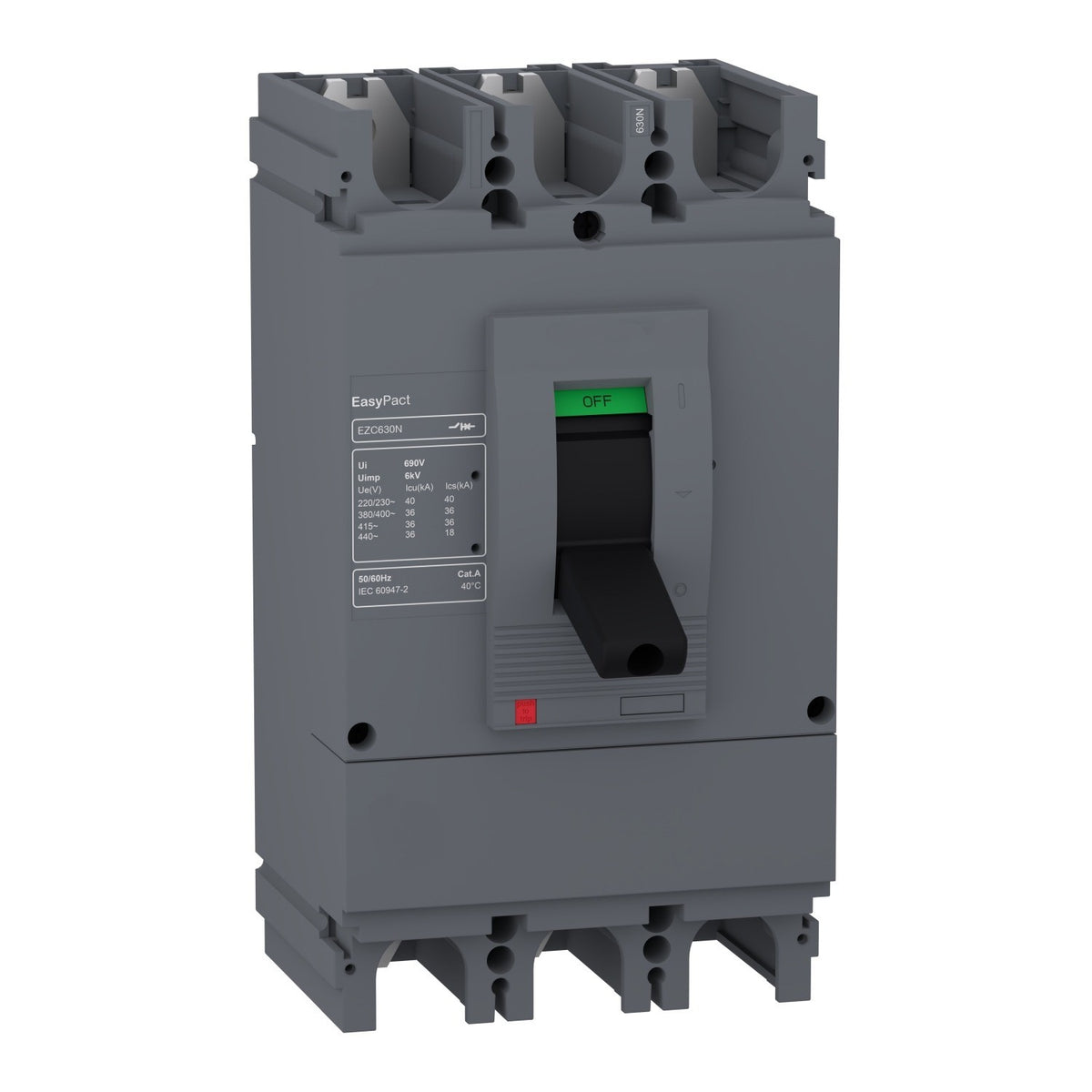 Molded Case Circuit Breaker 3 Pole 500A N-Type 36kA - EZC630N3500