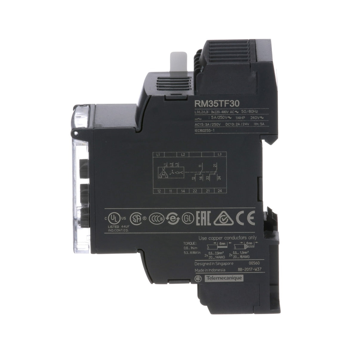 Harmony 3-Phase Supply Control Relay RM35TF30 5A, 2CO, 220–480V AC