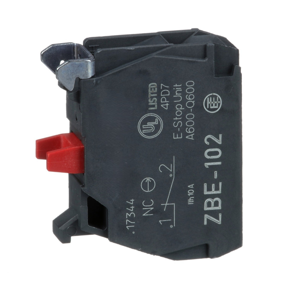 Harmony XB4 Single Contact Block, 1NC, Screw Clamp Terminal - ZBE102