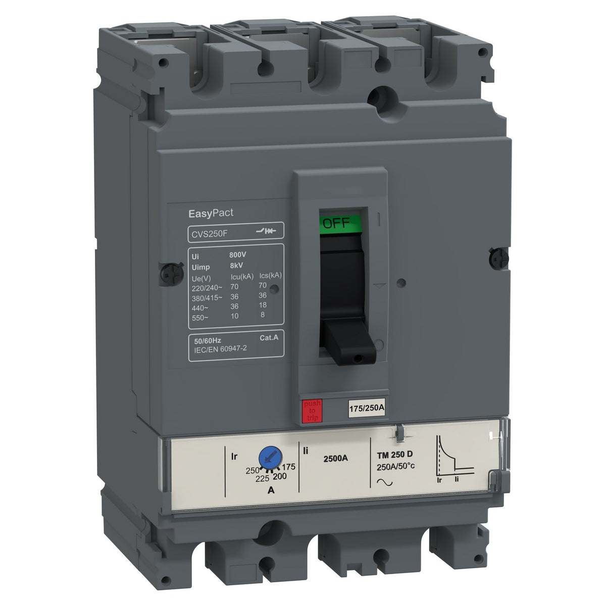 Molded Case Circuit Breaker 3 Pole 200A F-Type 36kA - LV525622