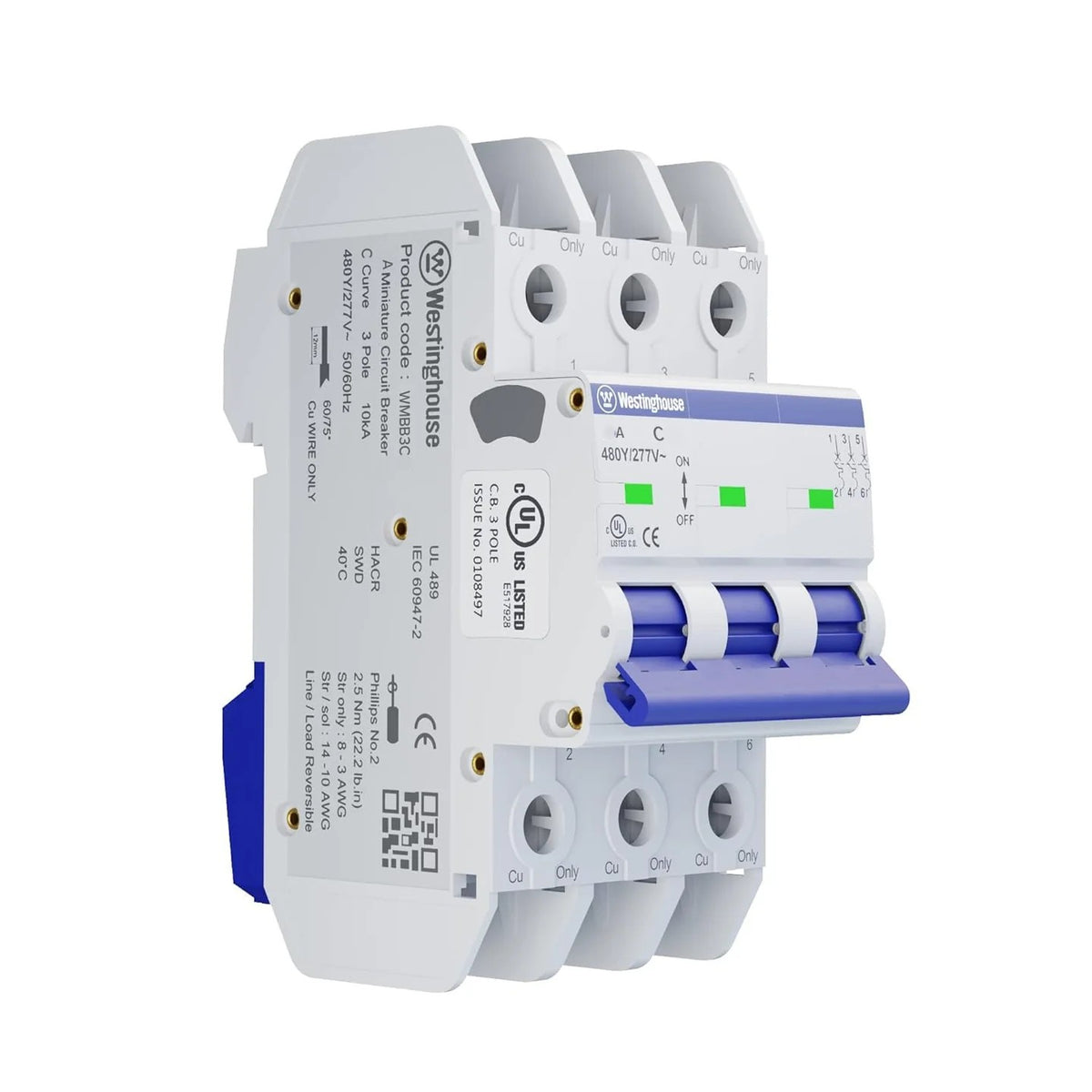 Westinghouse Miniature Circuit Breaker 3 Pole C-Curve 10kA