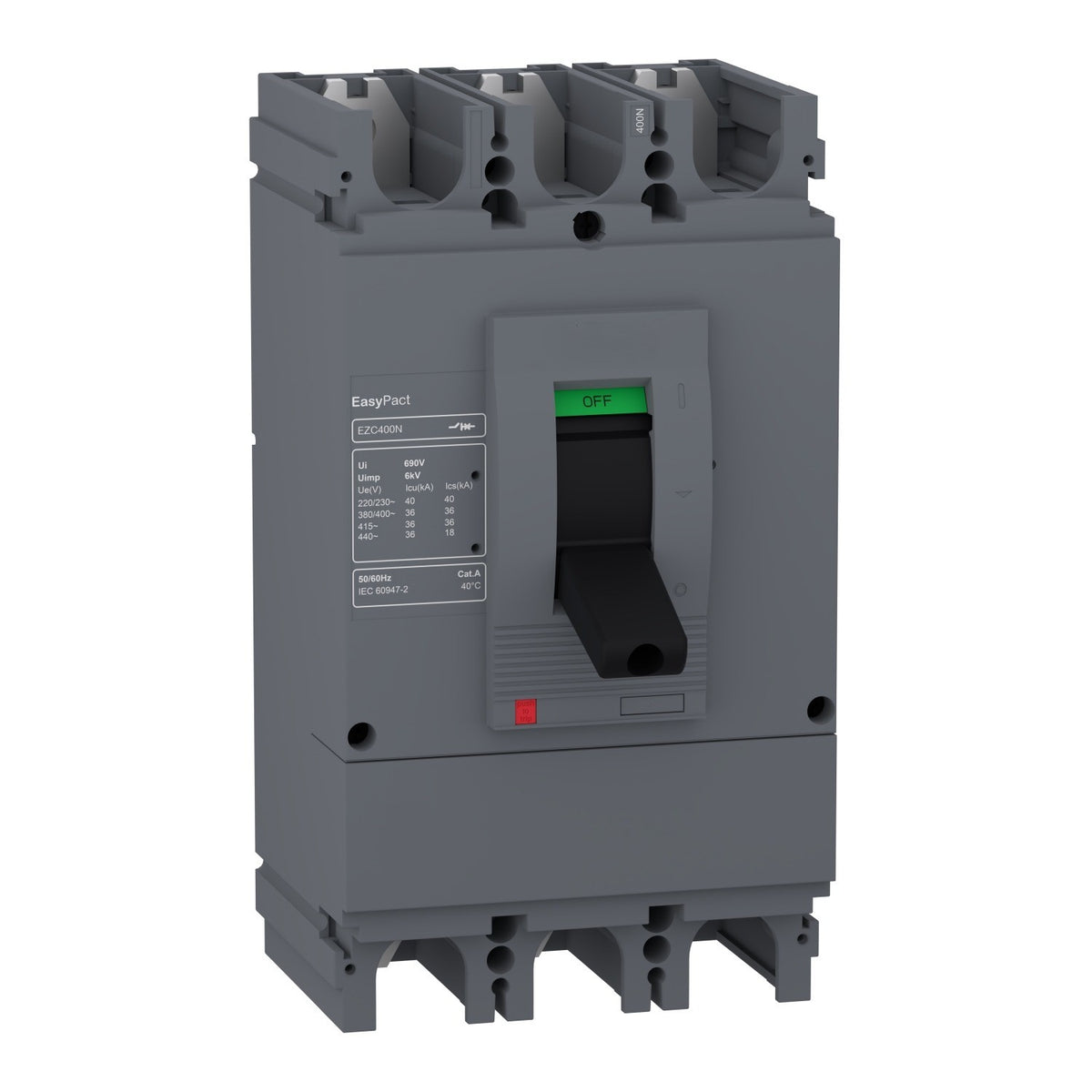 Molded Case Circuit Breaker 3 Pole 400A N-Type 36kA - EZC400N3400