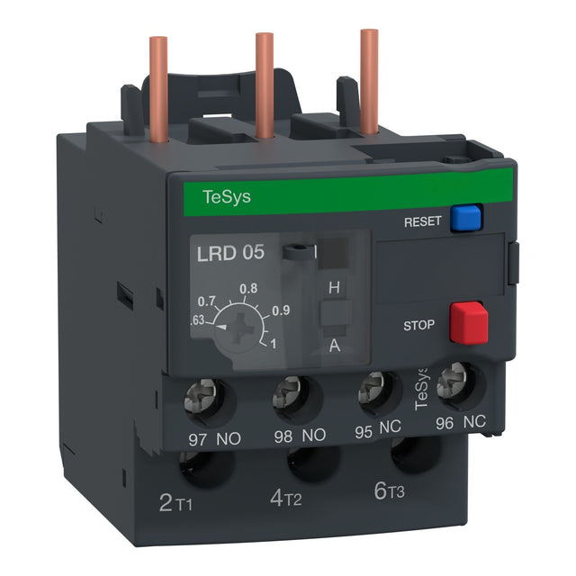 مرحل حماية حراري من الحمل الزائد TeSys D موديل LRD05 0.63–1 أمبير فئة 10A 3 أقطاب