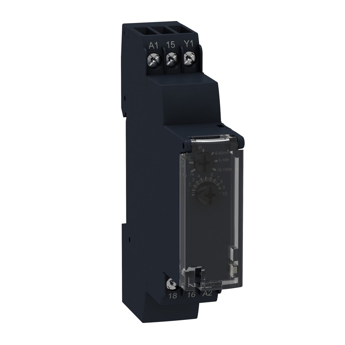Harmony Dual Function Timer Relay RE17RAMU  8A, 1CO, 1s–100h, 24V DC or 24–240V AC/DC