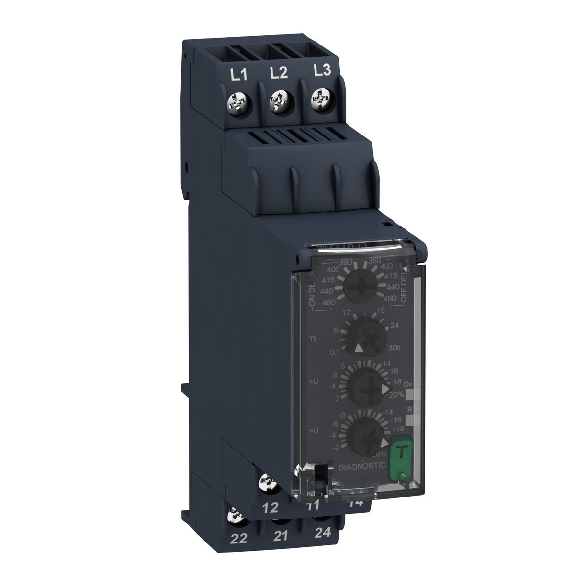Harmony 3-Phase Control Relay RM22TR33 8A, 2CO, 380–480V AC