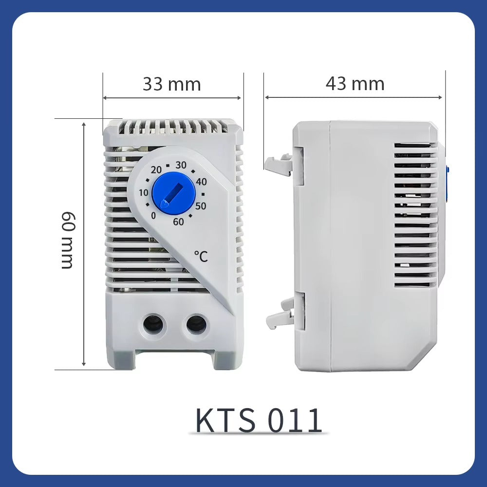 ثرموستات ميكانيكي KTO 011 / KTS 011 تركيب على قضيب DIN قابل للضبط 0-60°م متحكم في حرارة اللوحة