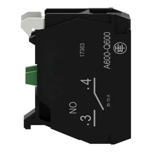 Harmony XB4 Single Contact Block, 1NO, Screw Clamp Terminal - ZBE101