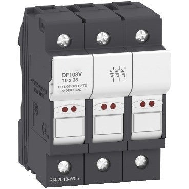 TeSys DF Fuse Carrier 3 Pole 32A 690V AC, 10x38mm, Blown Fuse Indicator