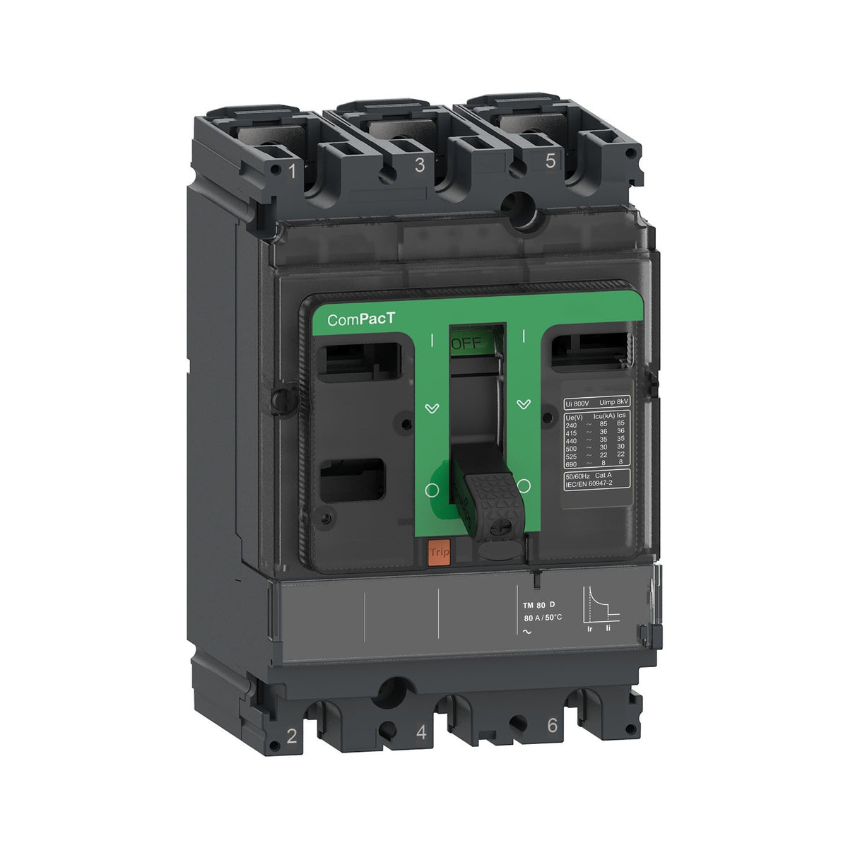 Molded Case Circuit Breaker 3 Pole 200A F-Type 36kA - C25F3TM200C
