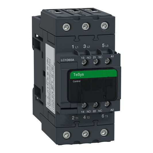 TeSys D Contactor LC1D65AB7 3 Pole 65A 24V AC Coil