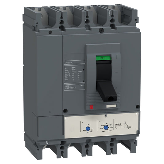 Molded Case Circuit Breaker 4 Pole 600A N-Type 50kA - LV563422