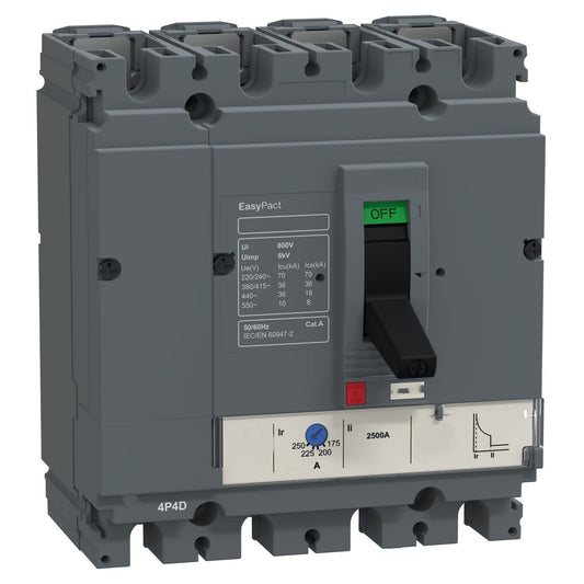 Molded Case Circuit Breaker 4 Pole 400A F-Type 36kA - LV540412