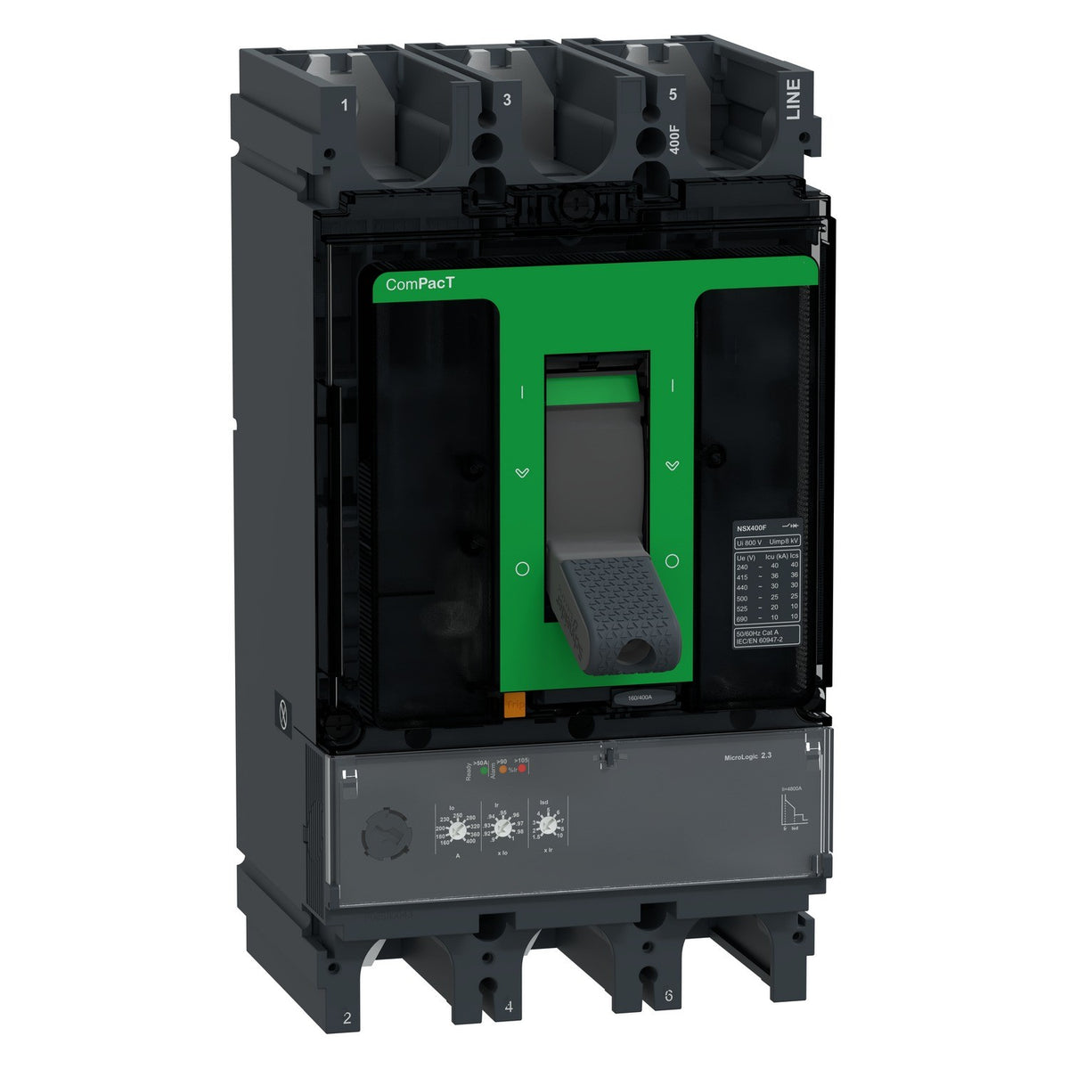 Molded Case Circuit Breaker 3 Pole 400A F-Type 36kA - C40F32D400